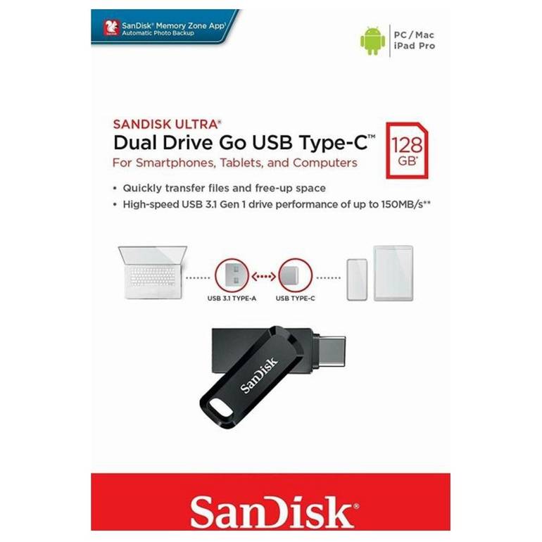 SanDisk DualDrive Go - Clé USB 128Go